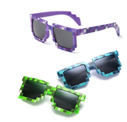 Vintage Fashion Plaid Sunglasses Colorful Sunglasses with UV400 Protection - in 6 Colors