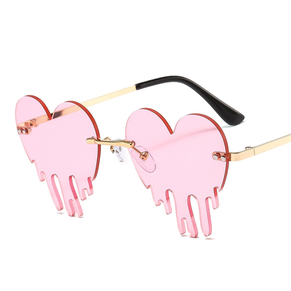 Fashion Metal Sunglasses with Strong Frame, UV400 Protection, Non-Polarized PC Lenses Pink