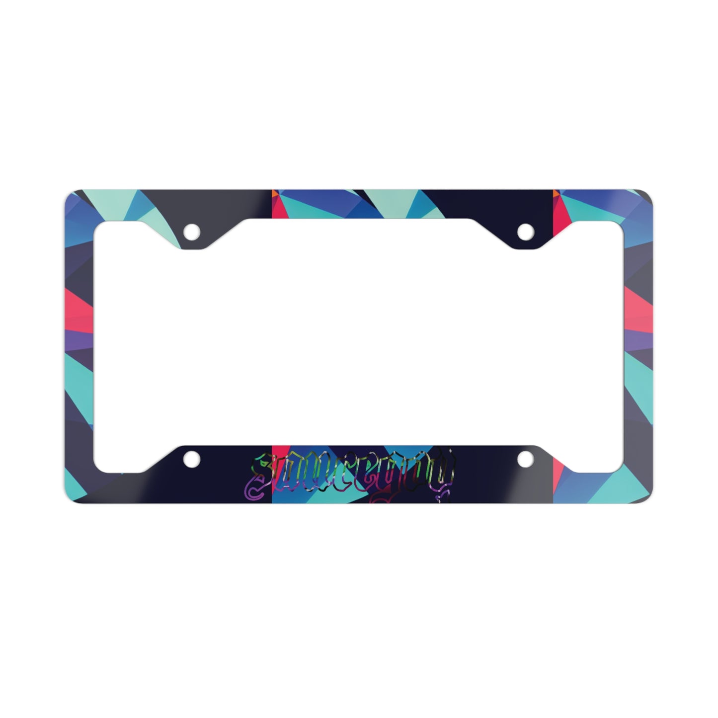 Metal License Plate Frame 12.3" x 6.5" Glossy