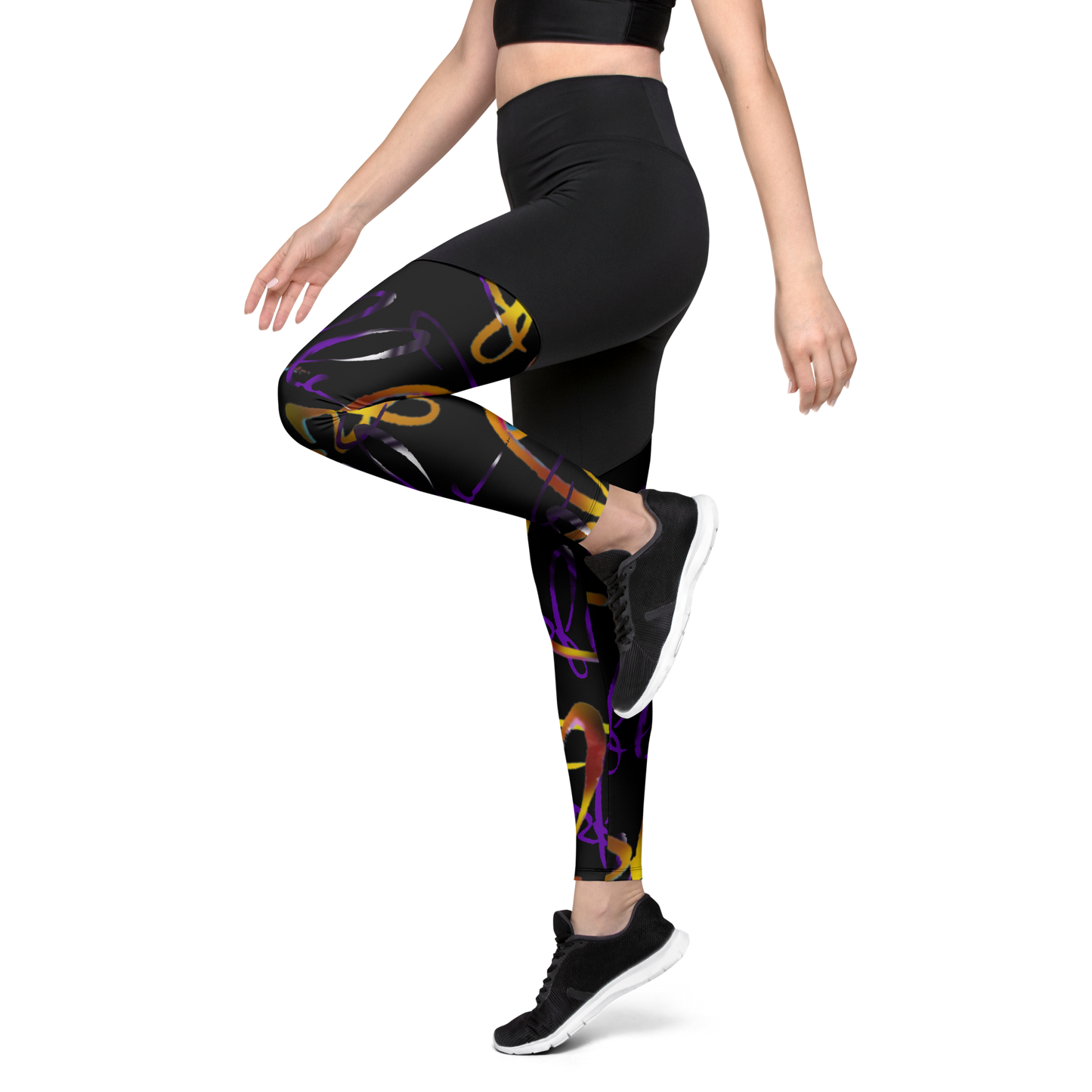 2 Fly 2 Sporty Butt Lifting Leggings with Compression Fabric and High-Waisted Design