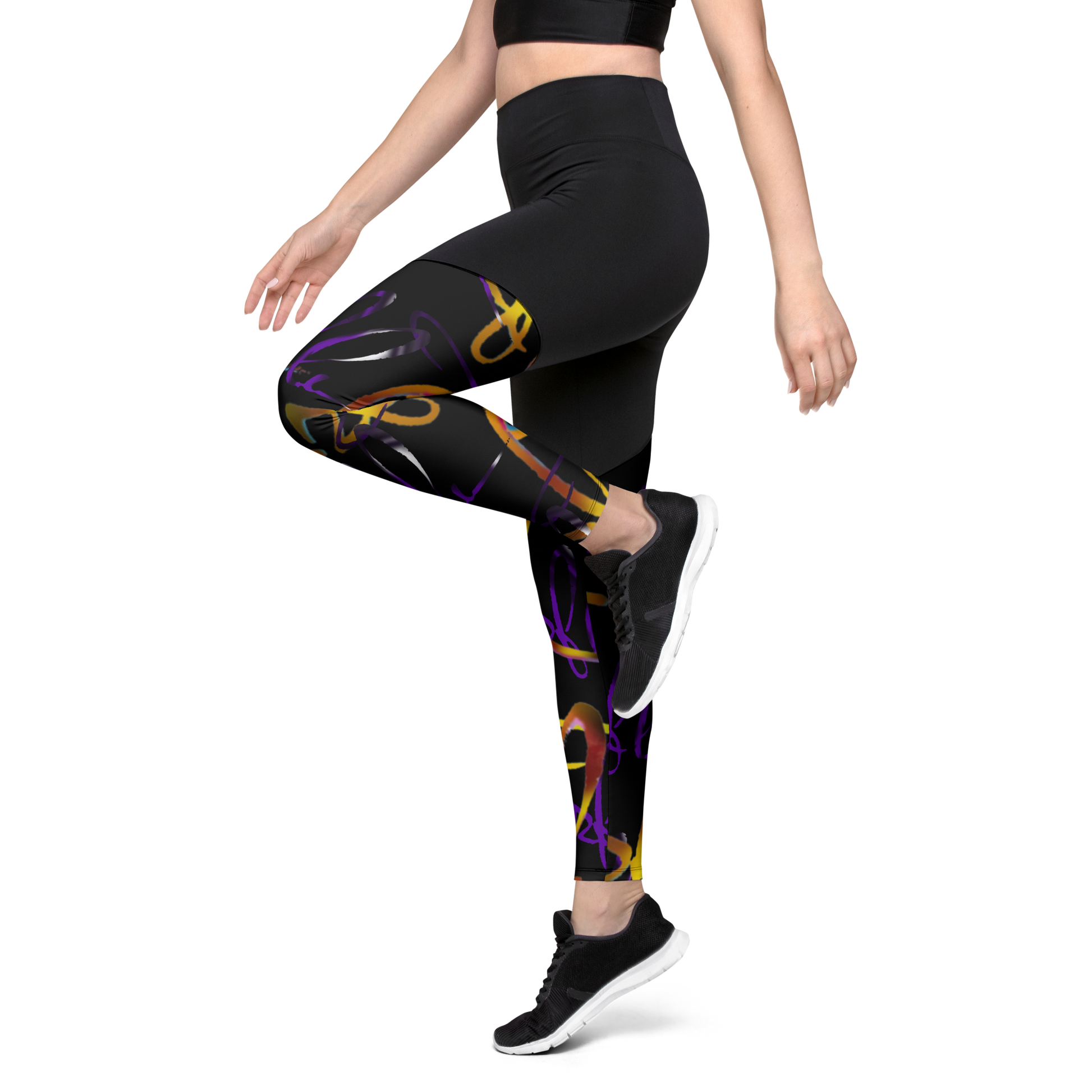 2 Fly 2 Sporty Butt Lifting Leggings with Compression Fabric and High-Waisted Design