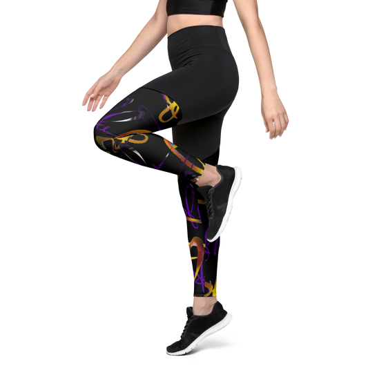 2 Fly 2 Sporty Butt Lifting Leggings with Compression Fabric and High-Waisted Design