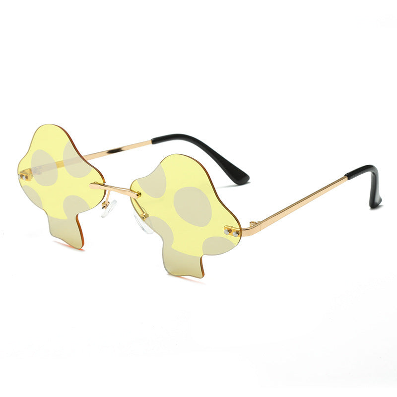 Mushroom Sunglasses Rimless Sunglasses Personality C3