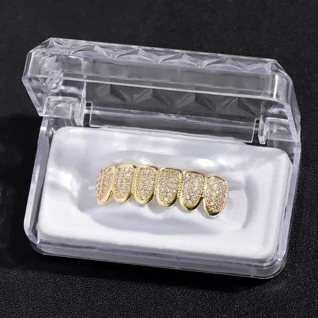 Crystal Zircon Teeth Grillz Bottom GD