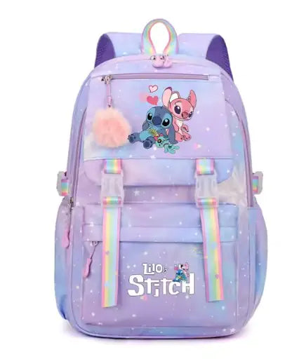 Ohana Means Family Stitch Back Pack Purple