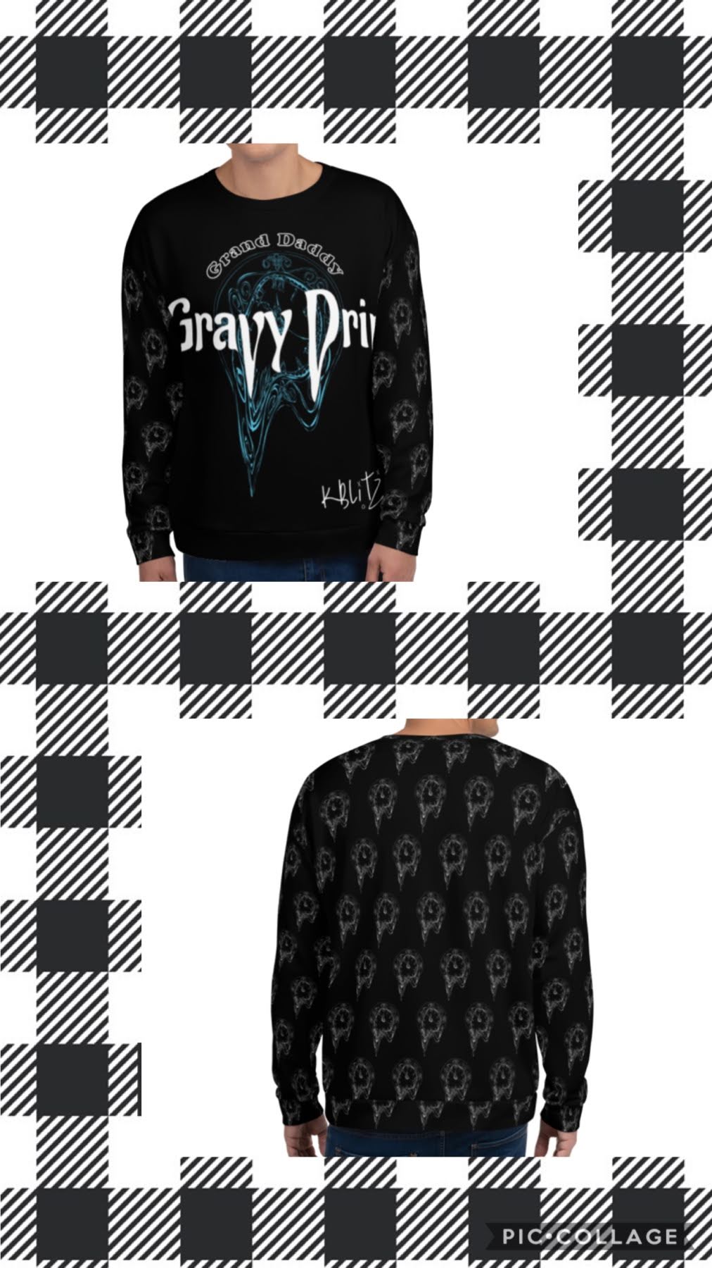 K-Blitz 'Grand Daddy Gravy Drip ' Unisex Sweatshirt (black) 3XL