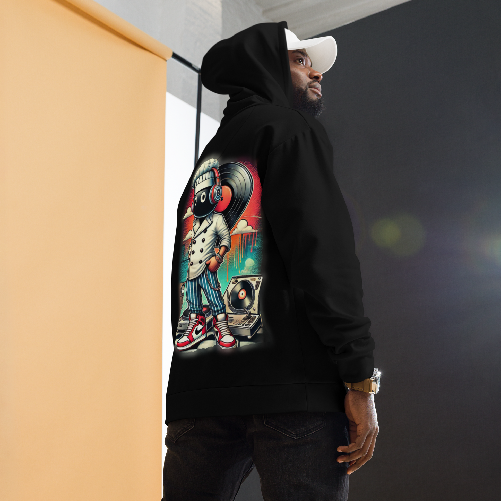 2 Fly Unisex Hoodie in Vibrant Print – Cozy Recycled Polyester with Brushed Fleece Interior