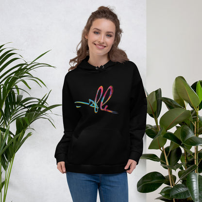 2 Fly Unisex Hoodie in Vibrant Print – Cozy Recycled Polyester with Brushed Fleece Interior