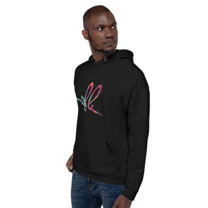 2 Fly Unisex Hoodie in Vibrant Print – Cozy Recycled Polyester with Brushed Fleece Interior