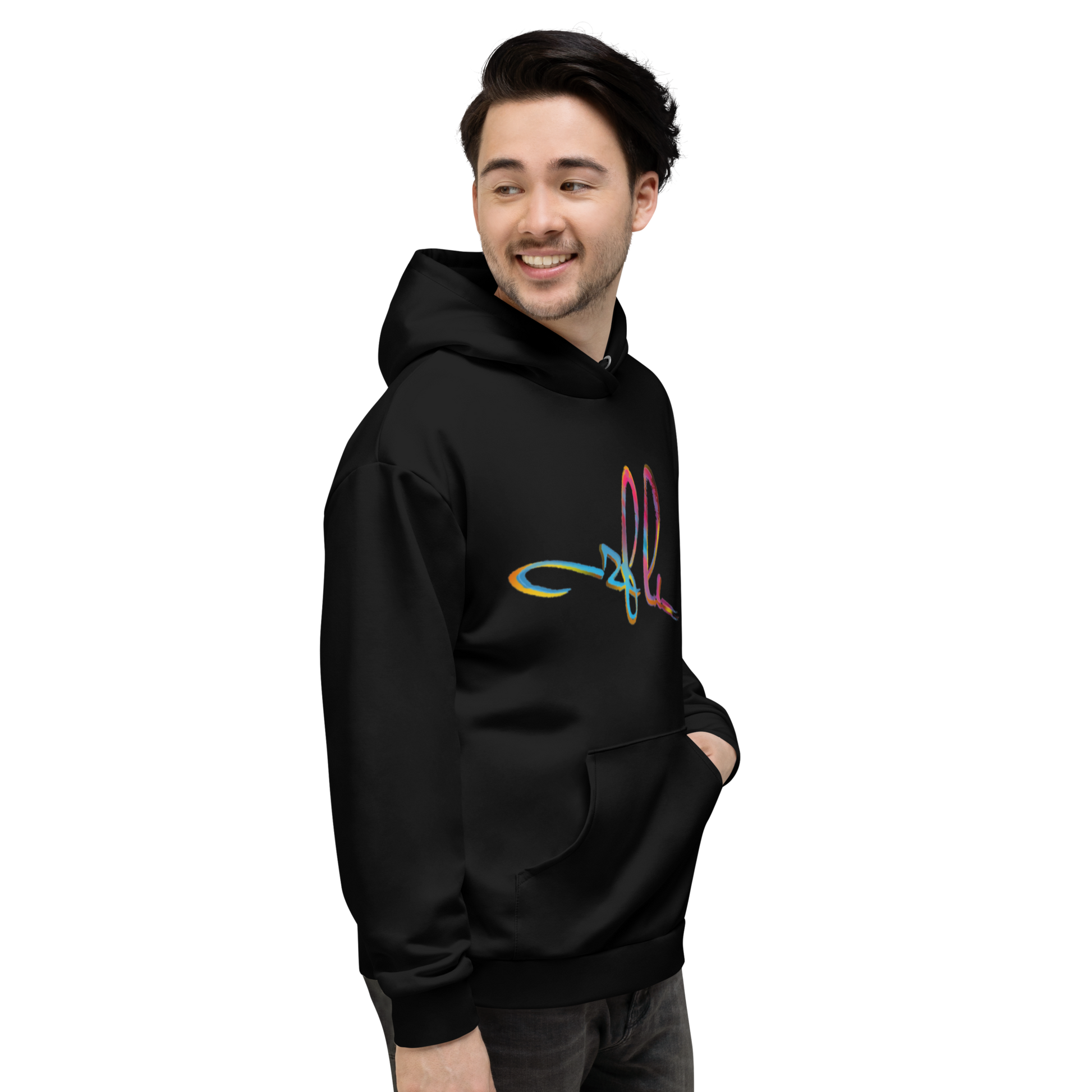 2 Fly Unisex Hoodie in Vibrant Print – Cozy Recycled Polyester with Brushed Fleece Interior