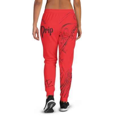 GDGD Women's Red Joggers – Soft Stretchy Fabric for Comfort and Flexibility in Activewear 3XL