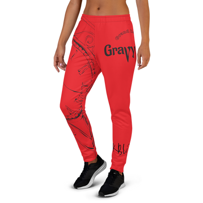 GDGD Women's Red Joggers – Soft Stretchy Fabric for Comfort and Flexibility in Activewear 3XL