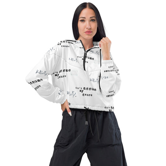 Don’t Assume my Grnre Women’s Cropped Windbreaker