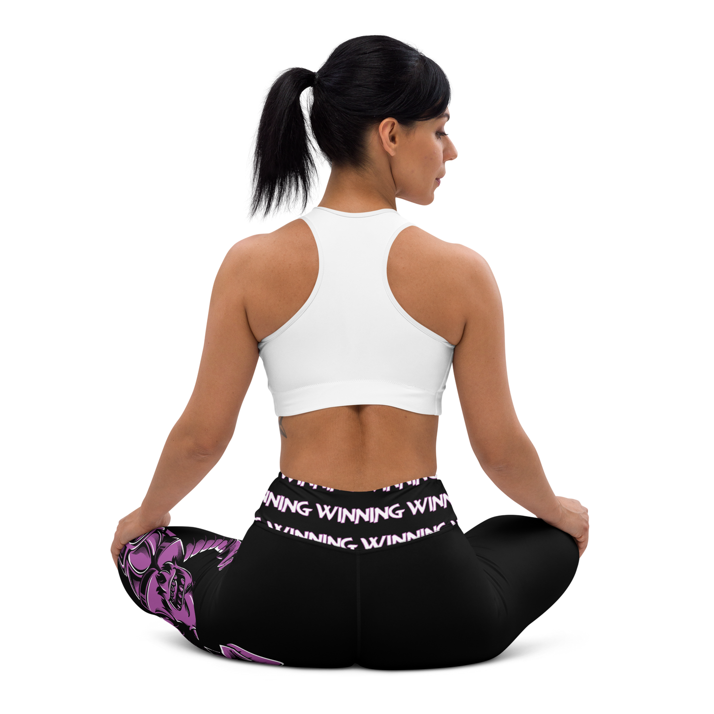 Super Soft 4-Way Stretch "Winning" Yoga Leggings With Raised Waistband For Ultimate Comfort