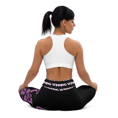 Super Soft 4-Way Stretch "Winning" Yoga Leggings With Raised Waistband For Ultimate Comfort