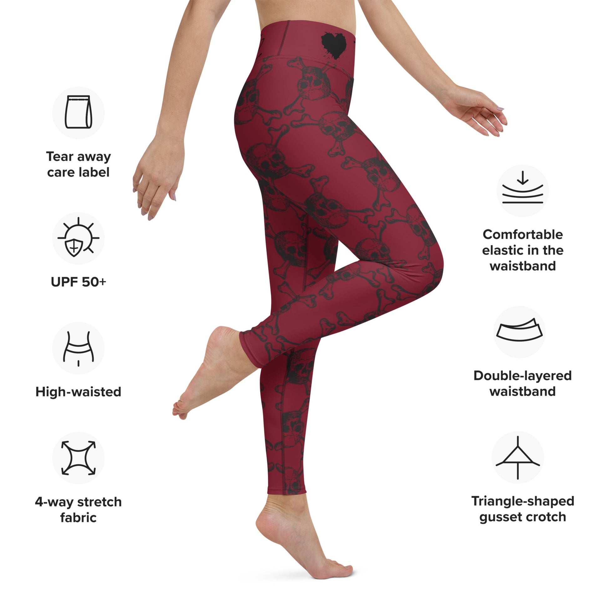 Super Soft 4-Way Stretch "Toxic Love" Yoga Leggings for Ultimate Comfort and Flexibility XL