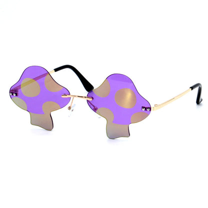 Mushroom Sunglasses Rimless Sunglasses Personality C5