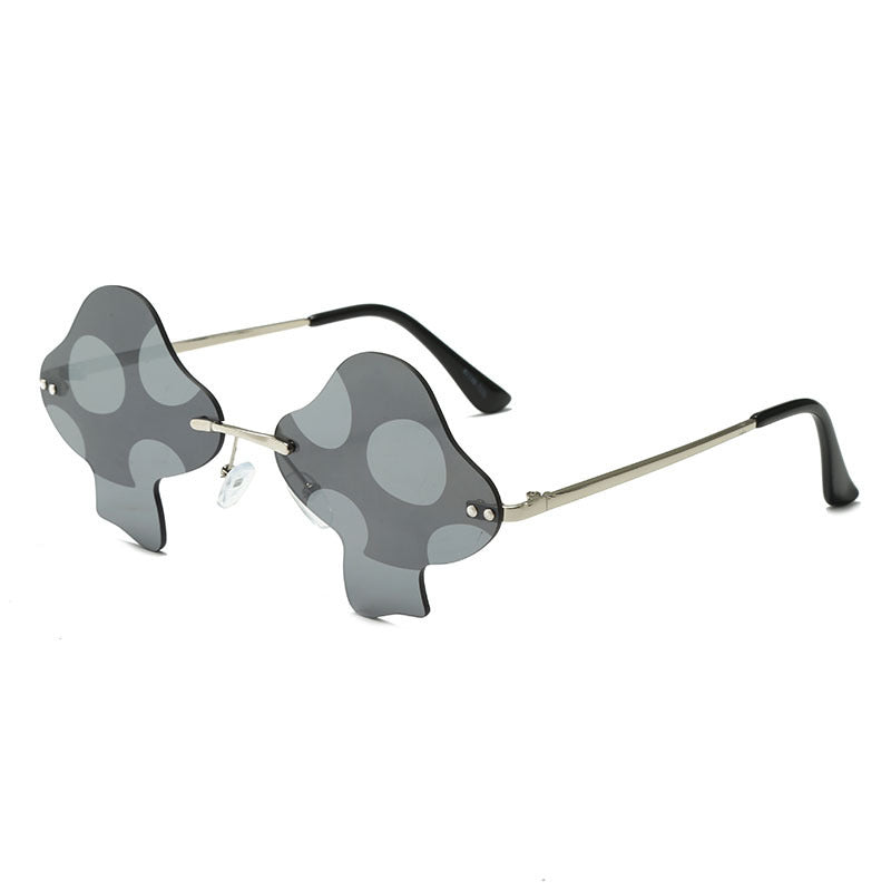 Mushroom Sunglasses Rimless Sunglasses Personality C1