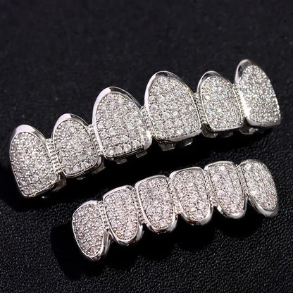 Crystal Zircon Teeth Grillz Set SL