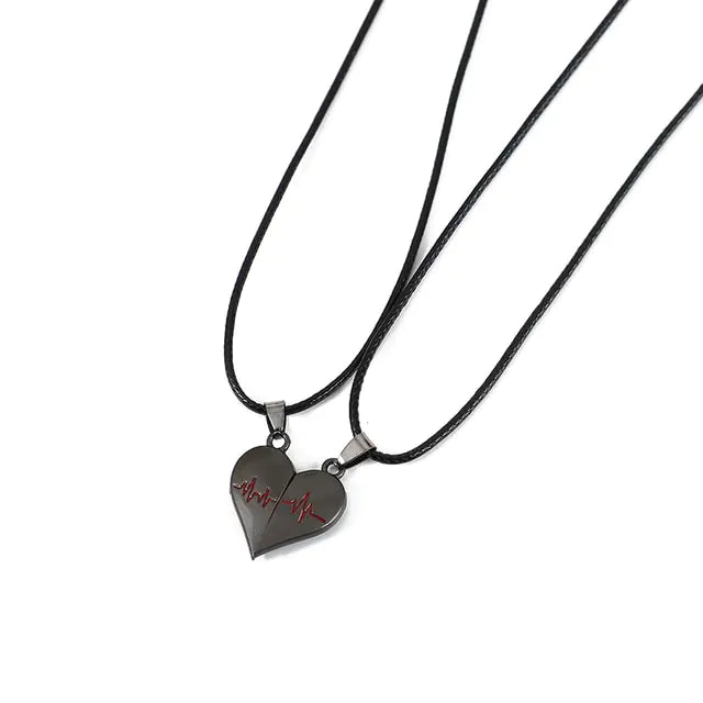 Durable Magnetic Clasp Pendants for Jewelry Making - Sturdy Metal with Luxurious Touch Heart Black 45cm