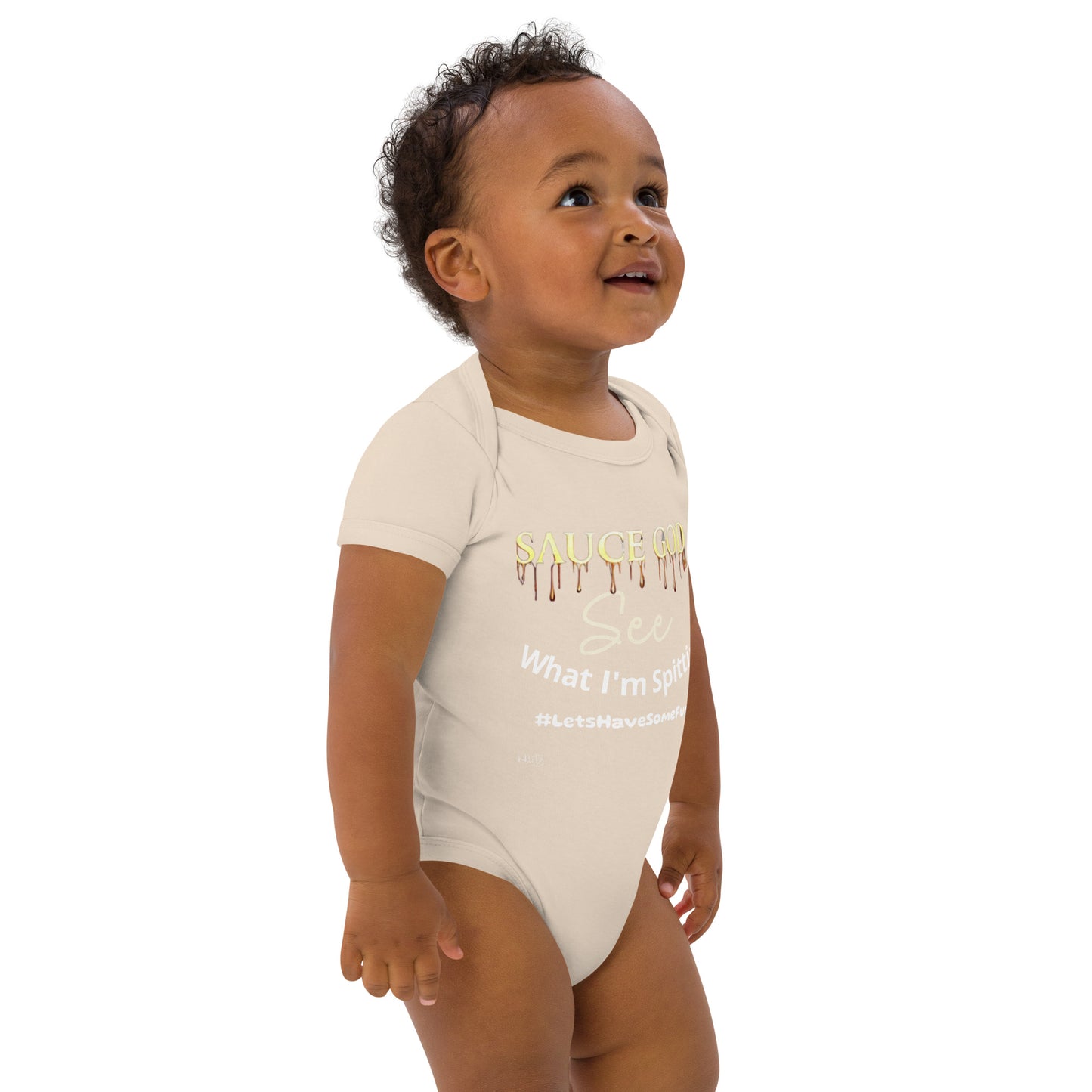 Spitting Sauce Sauce God baby bodysuit Organic Natural