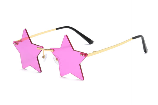 Always Been A Star Sunglasses - Stylish PC & Metal Frames, HD UV Protection Lenses, Unisex Design Purple